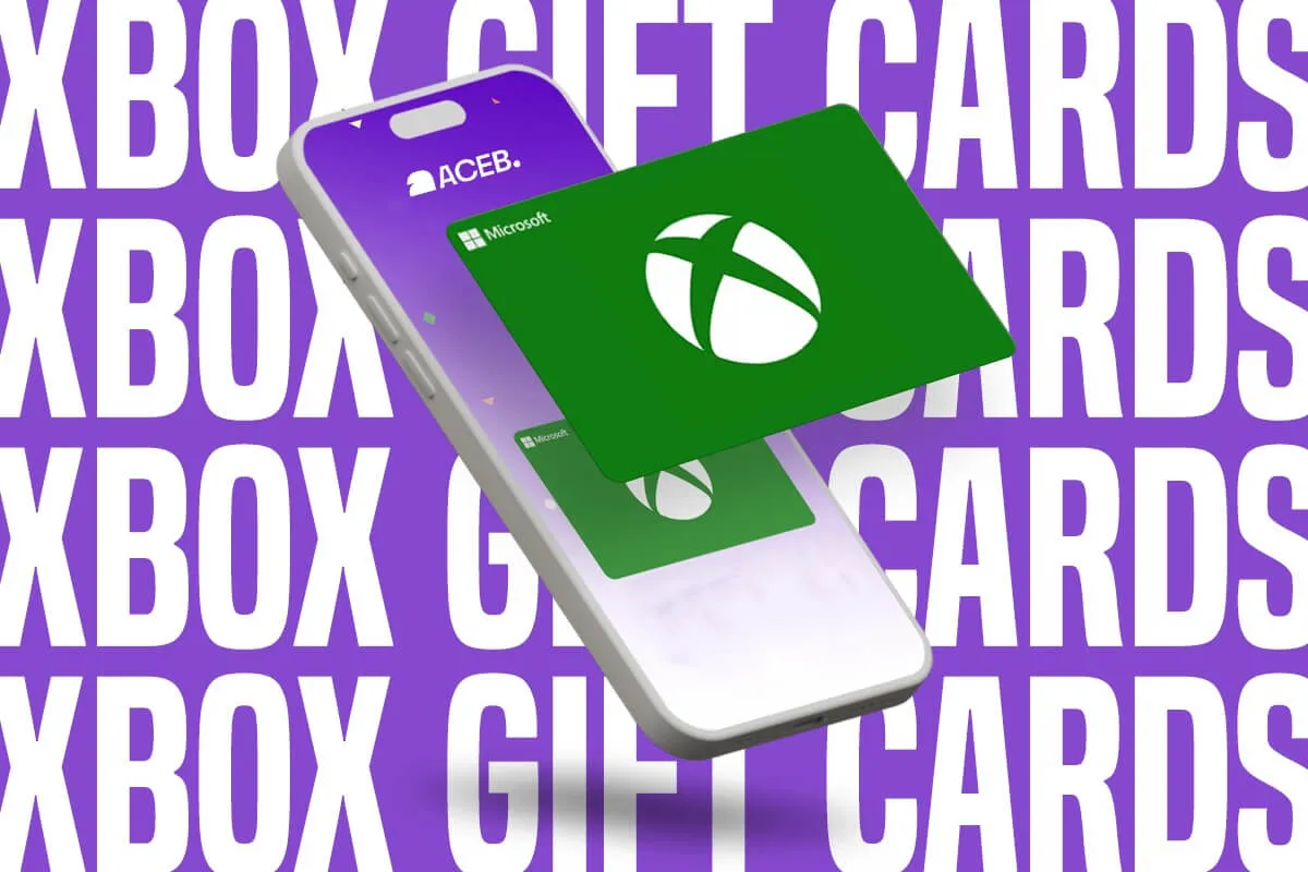 Buy Xbox gift card with crypto on ACEB platform with instant digital delivery